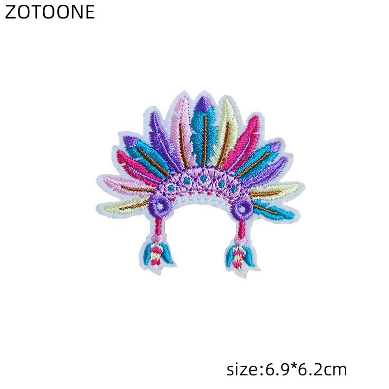 Zotoone Geborduurde Badge Ijzer Op Veer Patch Warmteoverdracht Voor Kleding Jeans Diy Kameel Cactus Patches Voor Kinderen Tas Applique E