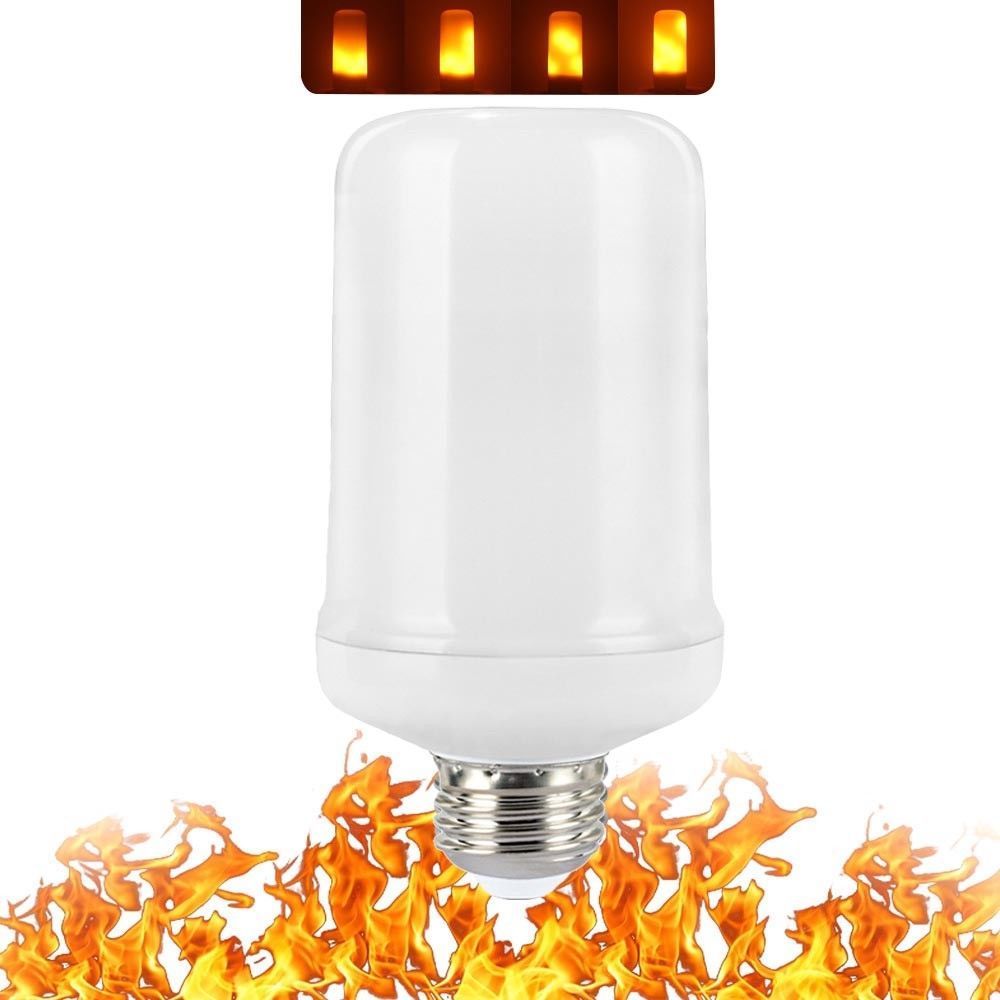 1Pcs LED Flame Effect Fire Light Corn Bulb E27 Simulated Nature Flicking Decor Lamp LED Emulate Flame Lamp Home Restaurant Use: 1