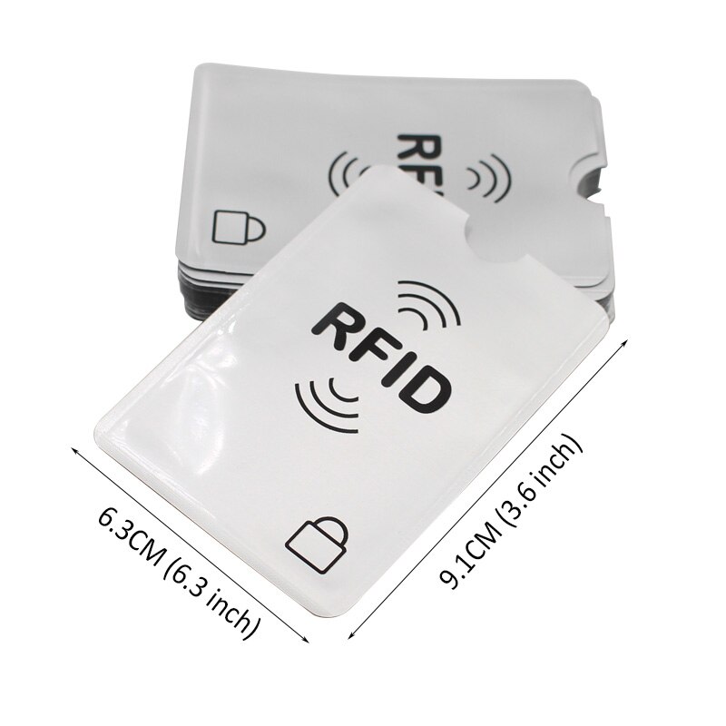 3pc/Lot Aluminum Anti Rfid Reader Blocking Bank Credit Card Holder Protection Rfid Card Reader Metal Credit Card Holder