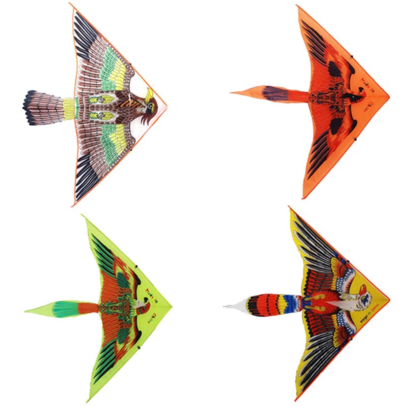 Windsock-Cometa plana grande para niños, cometas de pájaros voladores, juguetes de tela para jardín, Color aleatorio, 1 unidad