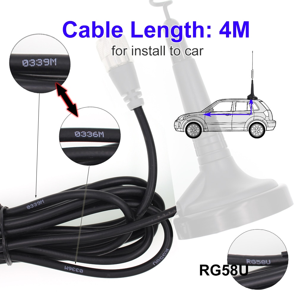 Cb Radio Antenne Mag-1345 27Mhz Voor Mobiele Twee Manier Radio Anytone At-6666 AT-5555N Anysecu CB-40M cb-27 Citizen Band Radio