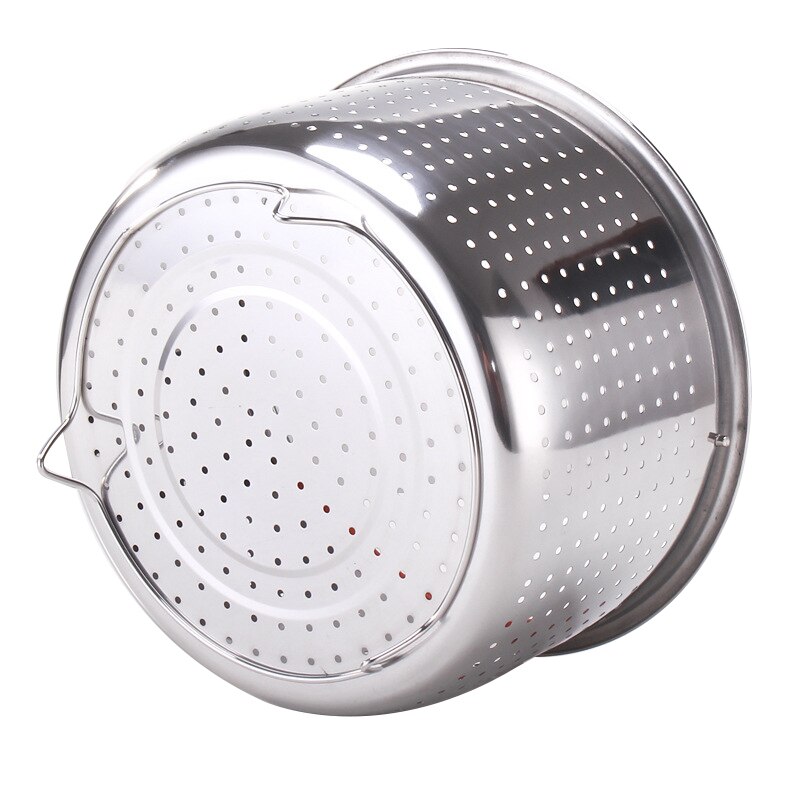 304 Stainless Steel Rice Cooker Steam Basket Pressure Cooker Anti-Scald Steamer Multi-Function Kitchen Fruit Cleaning Basket