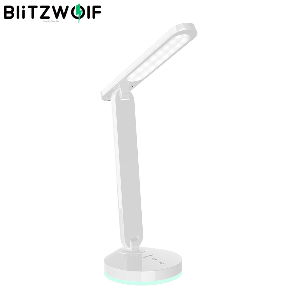 Blitzwolf BW-LT16 Floding Desk Lamp Met Automatische Rgb Ambient Verlichting Base Touch Control Traploze Dimmen Tafel Bureaulamp