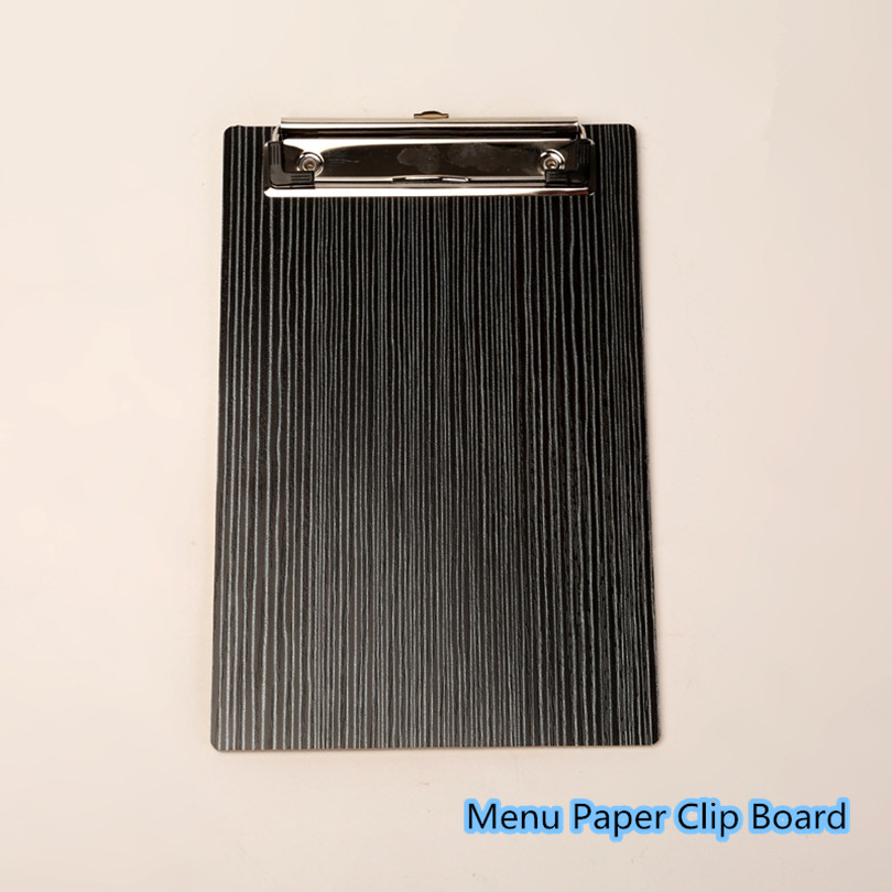 Portapapeles A5, almohadilla de escritura, tablero de clip de archivo de madera, portapapeles portátil de menú con clip de placa, suministros para oficina/escuela: 1