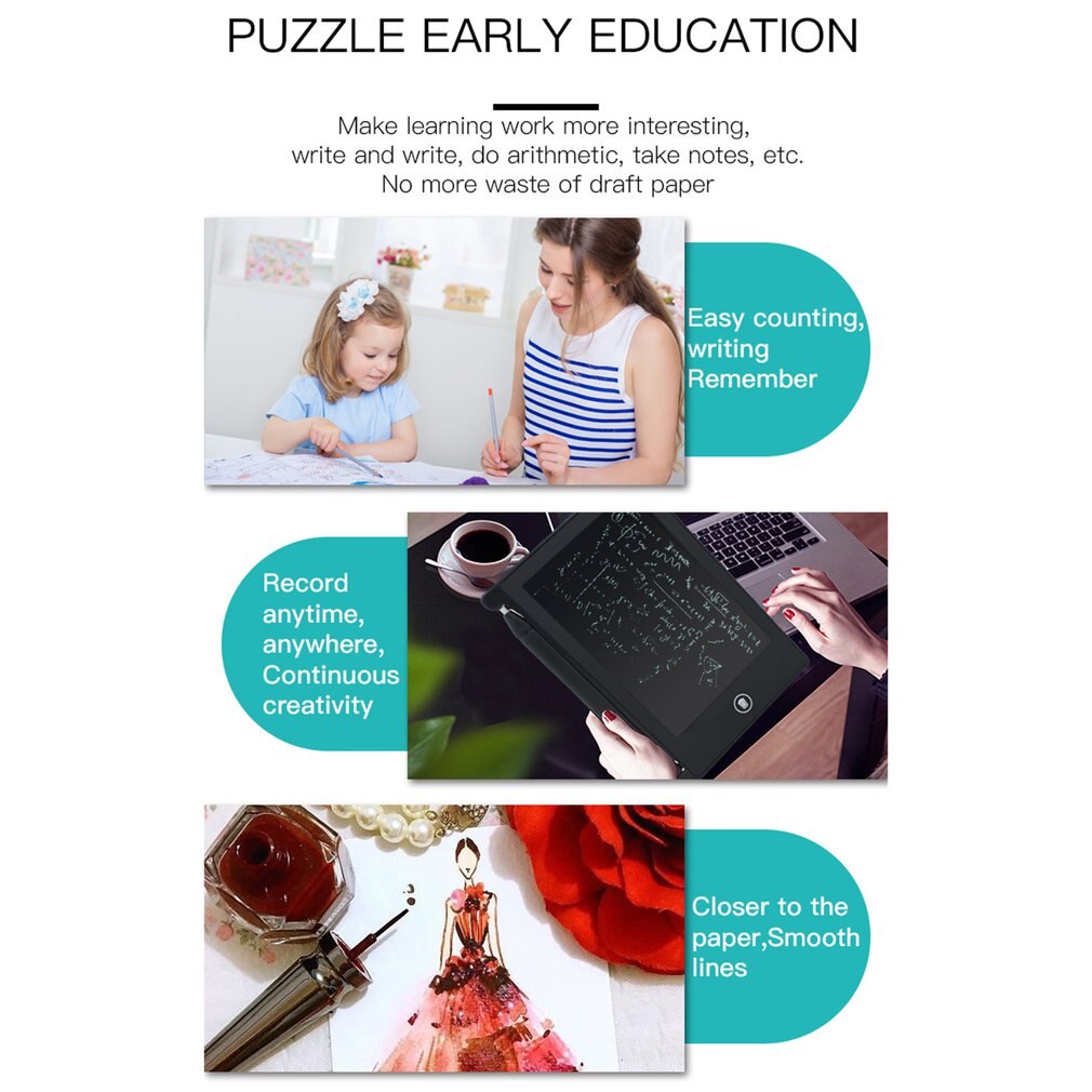 Tableta LCD de 4,4 pulgadas para escribir, tableta para niños, almohadilla para escribir, dibujo, pintura, tabla gráfica, , creatividad infantil, imaginación