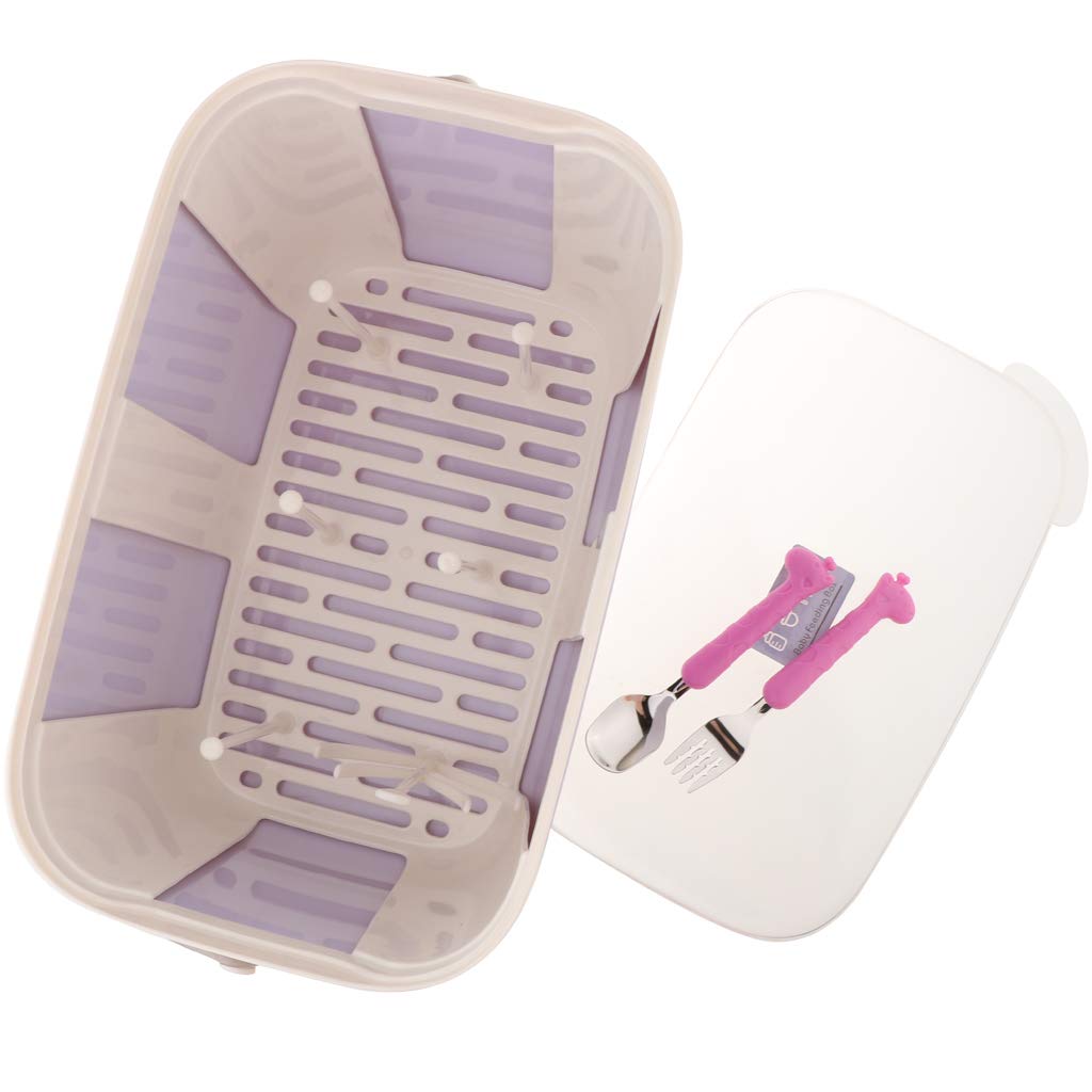 Portable Baby Milk Bottle Tableware Storage Box Dryer Feeding Bottle Cleaning Drying Rack Large Capacity Bottle Holder Organizer