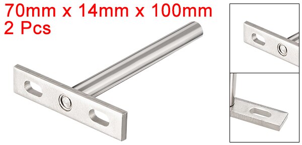 uxcell Adjustable Blind Shelf Floating Support Invisible Brackets Concealed Mount for Home Wall DIY Silver Tone: 70 x 100mm 2 pcs