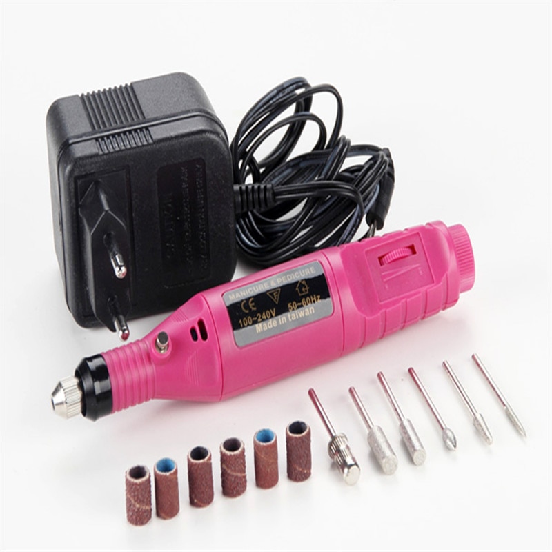 Perceuse électrique professionnelle manucure Machine perceuse à ongles stylo pédicure fichier polonais forme outil soins des pieds produit 1 ensemble 6bits