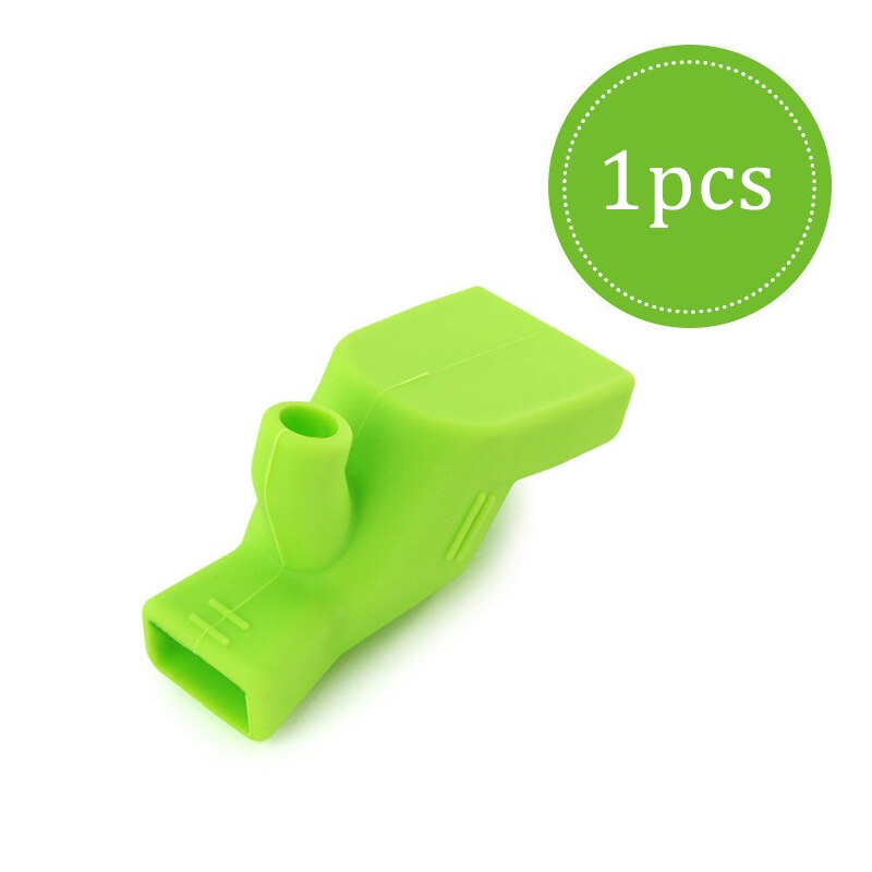 3/2/1pc Kitchen Sink Faucet Extender Rubber Elastic Nozzle Guide Children Water Saving Tap Extension For Bathroom Accessories: 1pc Green