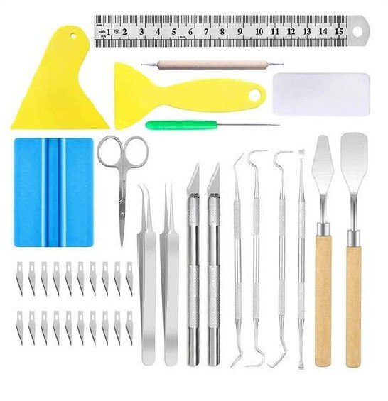 38pcs Scrapbooking Paper Tool Set, Hand-cut Paper Diy Homemade Greeting Card Diy Hand Tools Paper Art Diy Paper Cutting Tools: Default Title