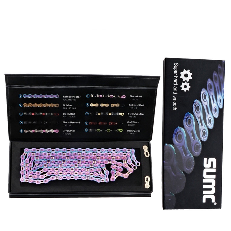 Bicycle chain 9 10 11 12speed MTB road bike folding bike chain lightweight hollow 116 link Mountain bike chain competition