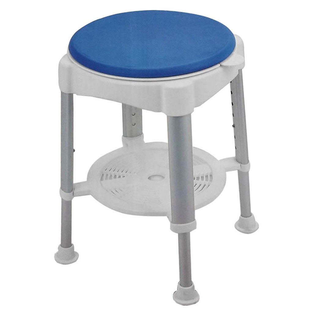 AntiSlip Adjustable Height Bath Stool Swivel Shower Stool Heavy Duty