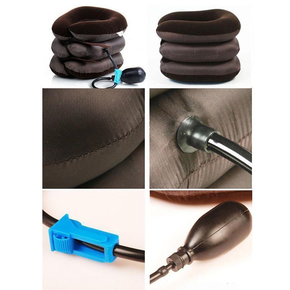 Kussen Hals Uitbreidbaar Pain-Relief Nekkussen Kraag Cervicale Tractie Pijn Relax Ondersteuning Massager Kussen Lucht Kussen Tractie