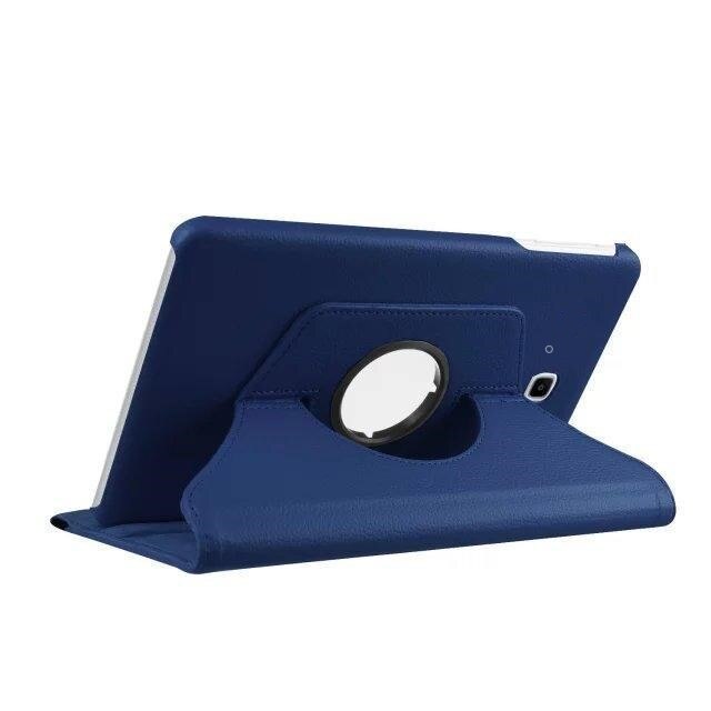 Cover For Samsung Galaxy Tab S4 10.5inch SM-T830 T835 Wi-Fi/4G LTE Tablet PU Flip Shell 360 Rotate Kickstand Protector Case: Dark Blue