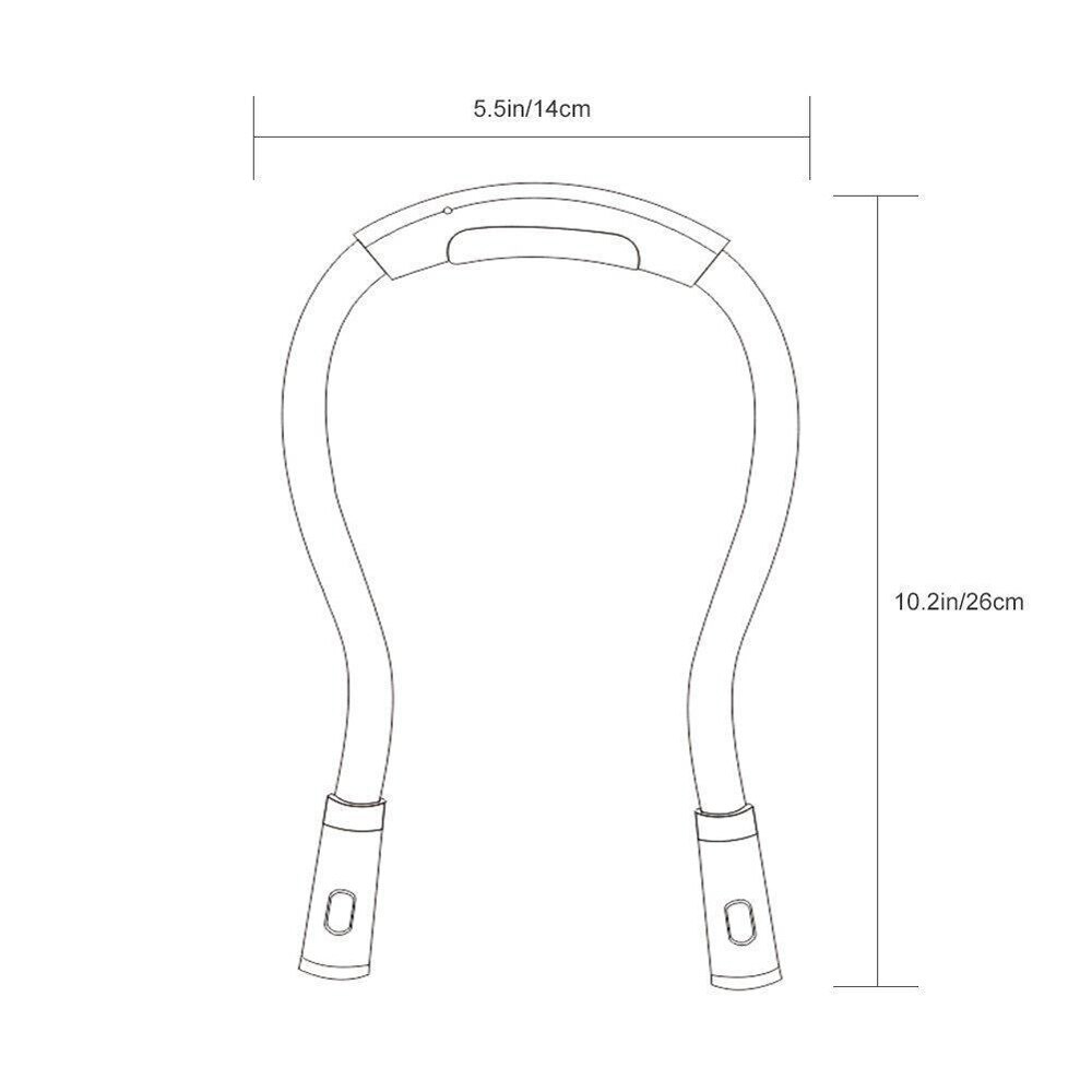 Convenient Flexible Handsfree Led Neck Hug light Book Reading Lamp Novelty Led Night Flash light Camping light