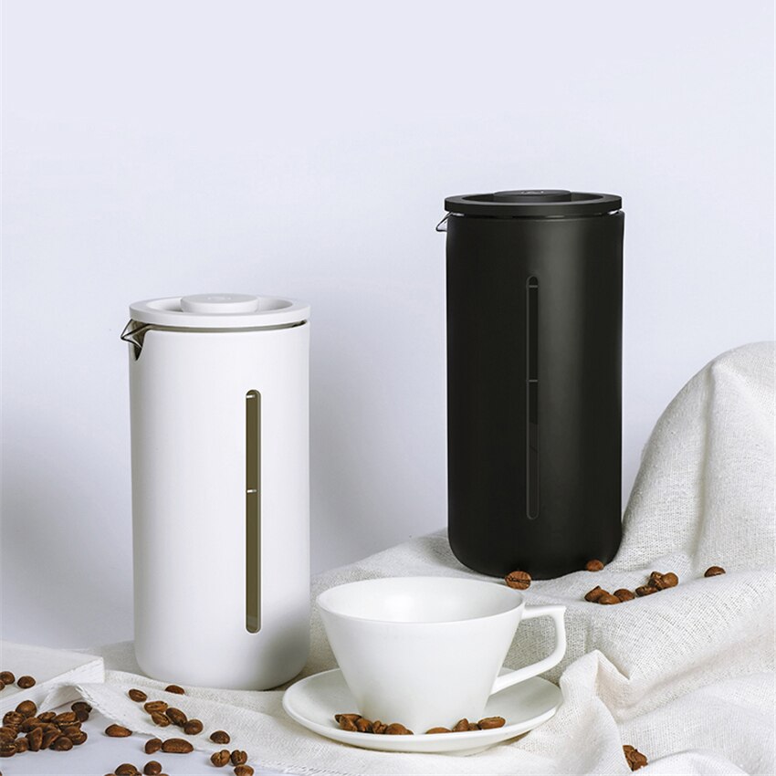 Fransk press kaffe / te bryggare kaffekanna kaffebryggare vattenkokare 450ml glas termos i rostfritt stål för kaffedrycker