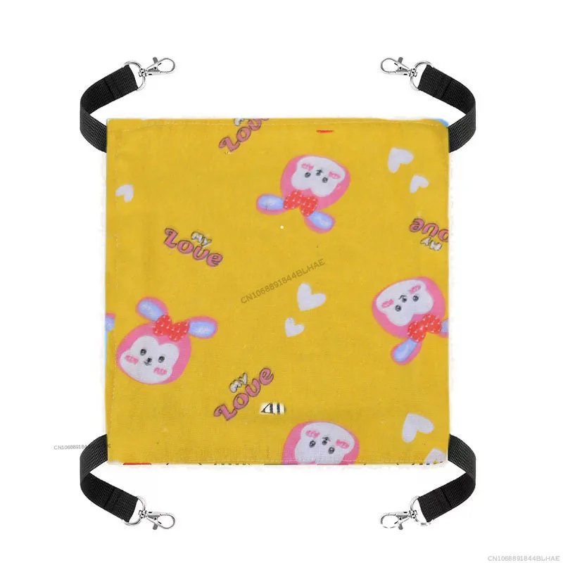Hamaca de lona para gatos, camas para hámster, cama colgante de doble cara, columpio para mascotas, hámster, ardilla, conejo, descanso, suministros para dormir: S / Transparente