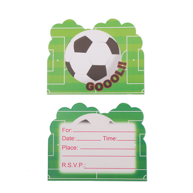 10pcs football Theme Party Paper Invitation Card Birthday Party Decorations Kids Baby Shower Supplies Party Favors