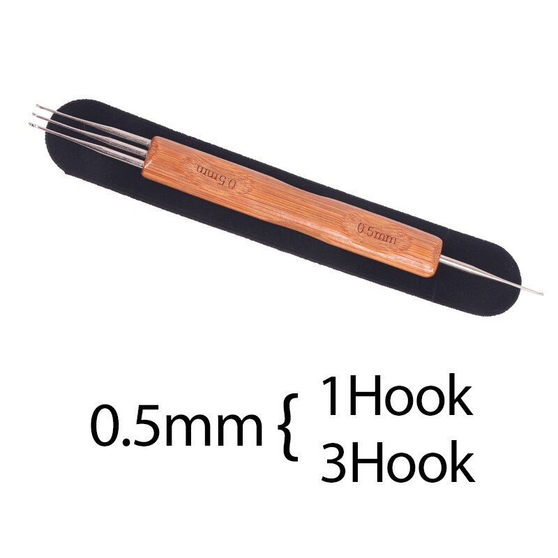 Plussign-agujas de ganchillo para Dreadlock, herramienta para trenza artesanal, gancho de ganchillo para rastas, 0,5 Mm, 0,75 Mm: 0.5mm 1-3 1pcs