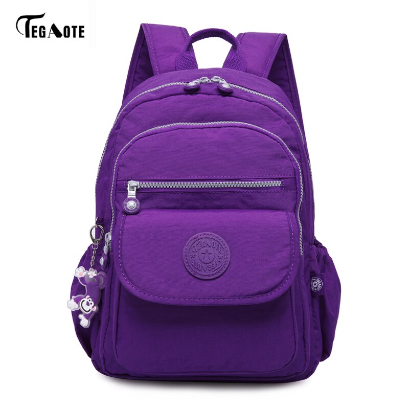 TEGAOTE Small Backpack for Teenage Girl School Backpacks Women Luxury Bolsa Casual Nylon Waterproof Bagpack Mochila: 9