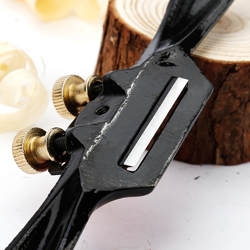 Adjustable Plane Spokeshave Woodworking Hand Planer Trimming Tools 9 Inch Wood Hand Cutting Edge Chisel Tool with Screw