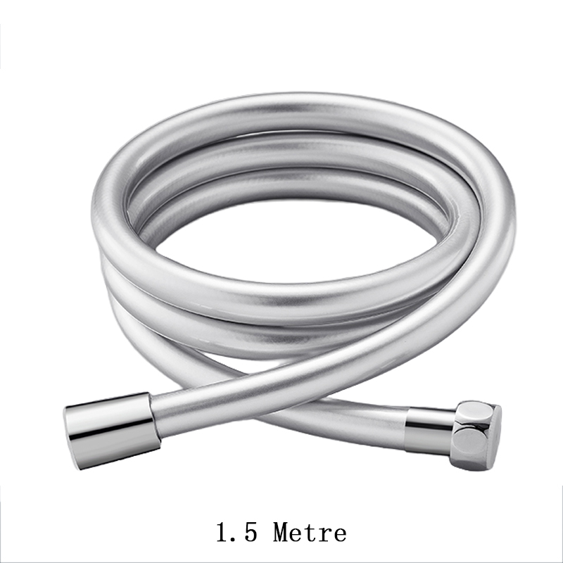 1/1.5/2m PVC Hoge Druk Zilver Gladde Doucheslang Voor Badkamer Handheld Hoofd Flexibele Sanitair anti Kronkelende GI/2 Universele: YELLOW