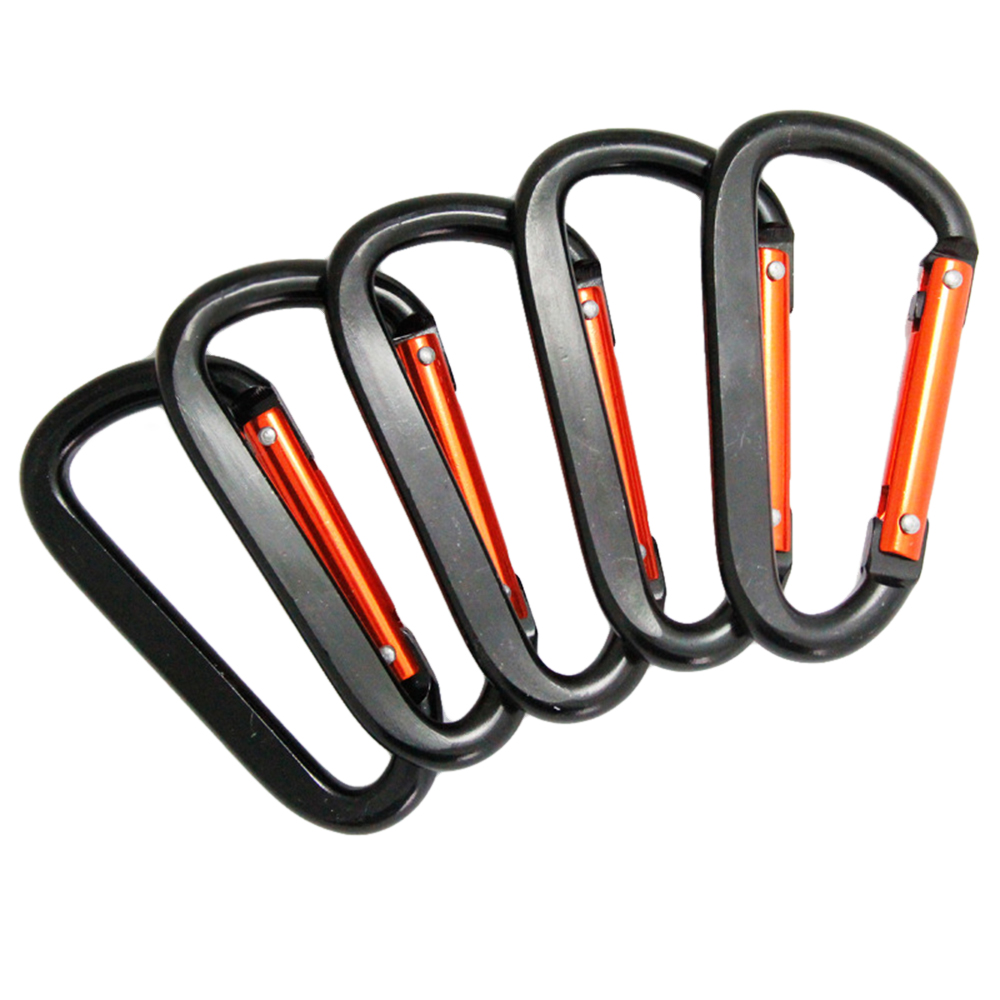 5 stuks Sleutelhanger Hook Aluminium Karabijnhaak Camping Outdoor 8D Klinknagel Afvlakking Karabijnhaak Waterkoker Key Speelgoed Zak Kleding Hanger