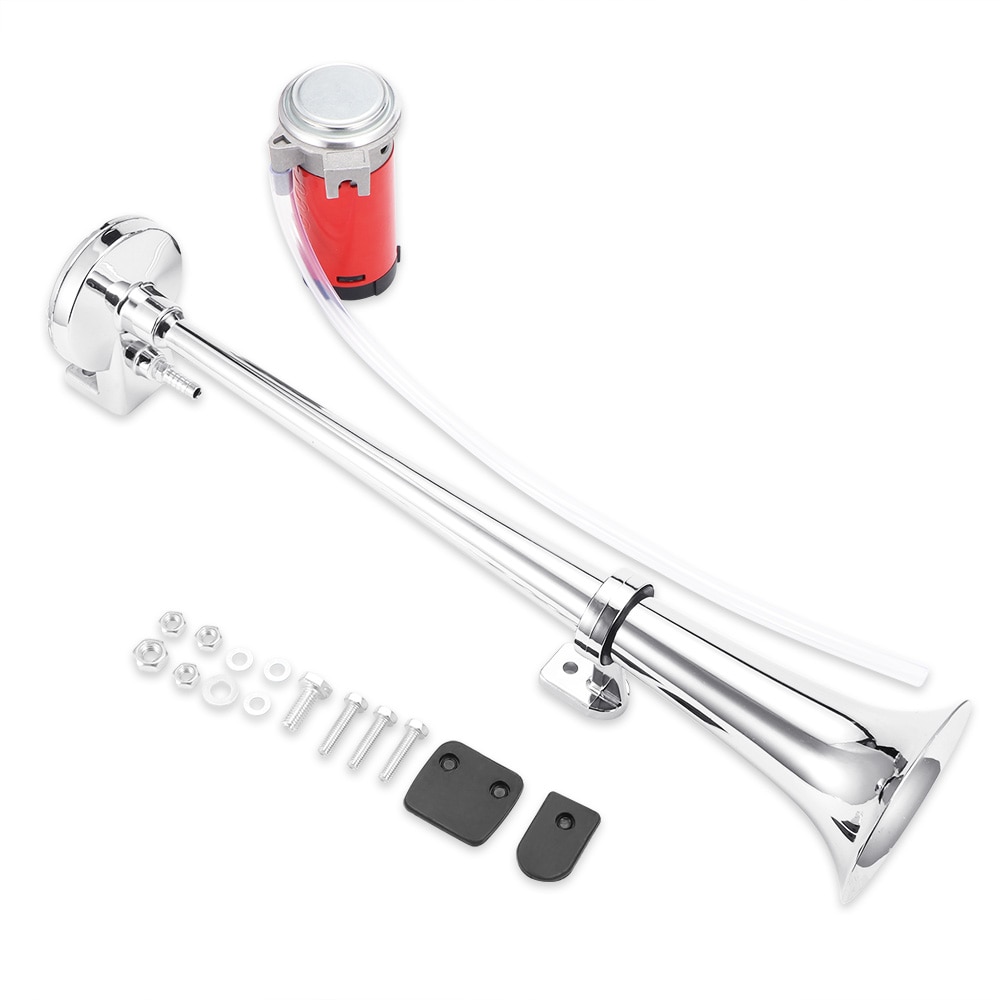 12v bil lufthorn super højt metalhorn enkelt trompet kompressor 150 db horn til bil lastbil tog moto universal