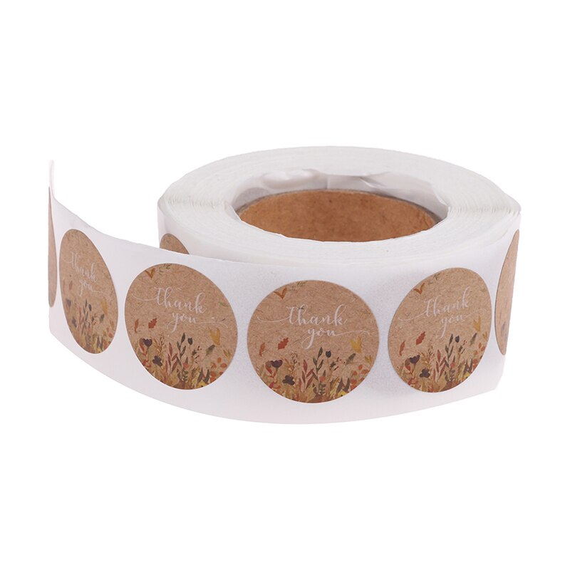 500Pcs/Roll Dank U Stickers Seal Labels Handgemaakte Custom Sticker Voor