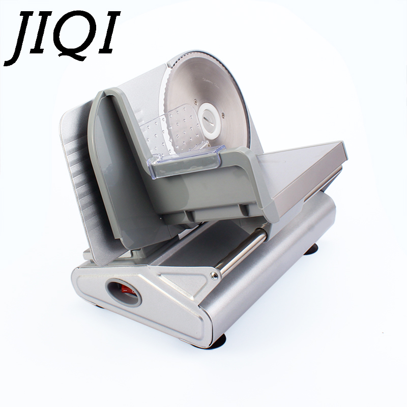 JIQI MINI Electric Meat Slicer Mutton Roll Beef Cutter Lamb Vegetable Cutting Machine Stainless Steel Mincer 110V 220V EU