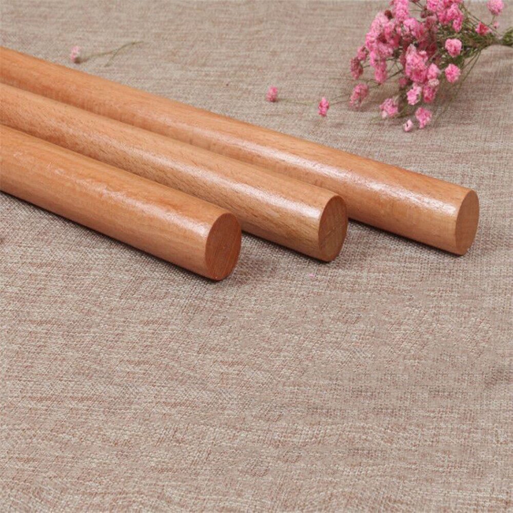 25/30/40CM Solid Wood Rolling Pin Pie Crust Pizza Crust Dumpling Dough Fondant Cake Decorating Roll Kitchen Accessories Stick