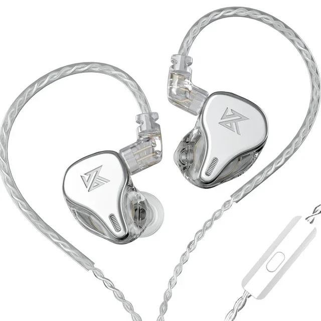 Kz  dq6 3dd dynamische driver in-ear oortelefoon hifi muziek sport headset met 2- pins kabel kz edx zsn pro zsx dqs zvx zexpro: Wit