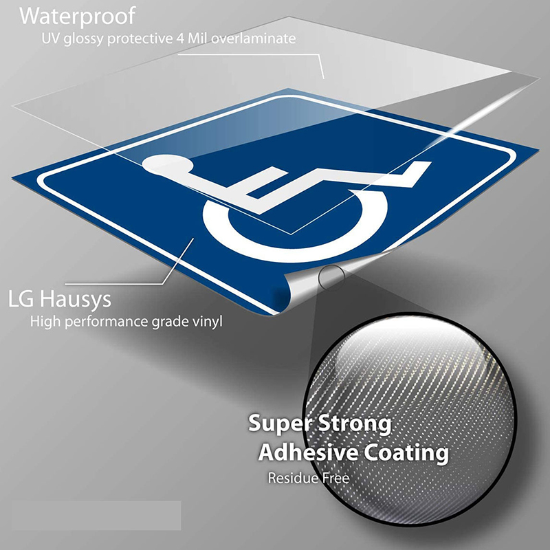 2PCS 3in Disabled Sign Disability Mobility Parking Car Sticker PVC Decal for Auto Home Hospital Public Areas equipment