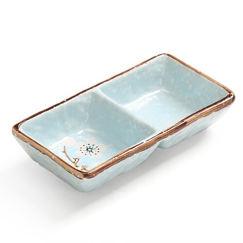 Huishoudelijke Keramische Dip Schotel Side Schotel Side Schotel Voorgerecht Bijgerecht Boter Side Schotel Keukengerei: Double check blue