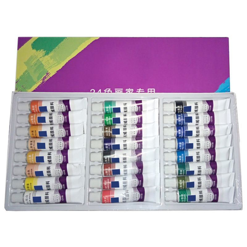 24 Colors 12ML Tube Acrylic Paint set Art Painting... – Grandado