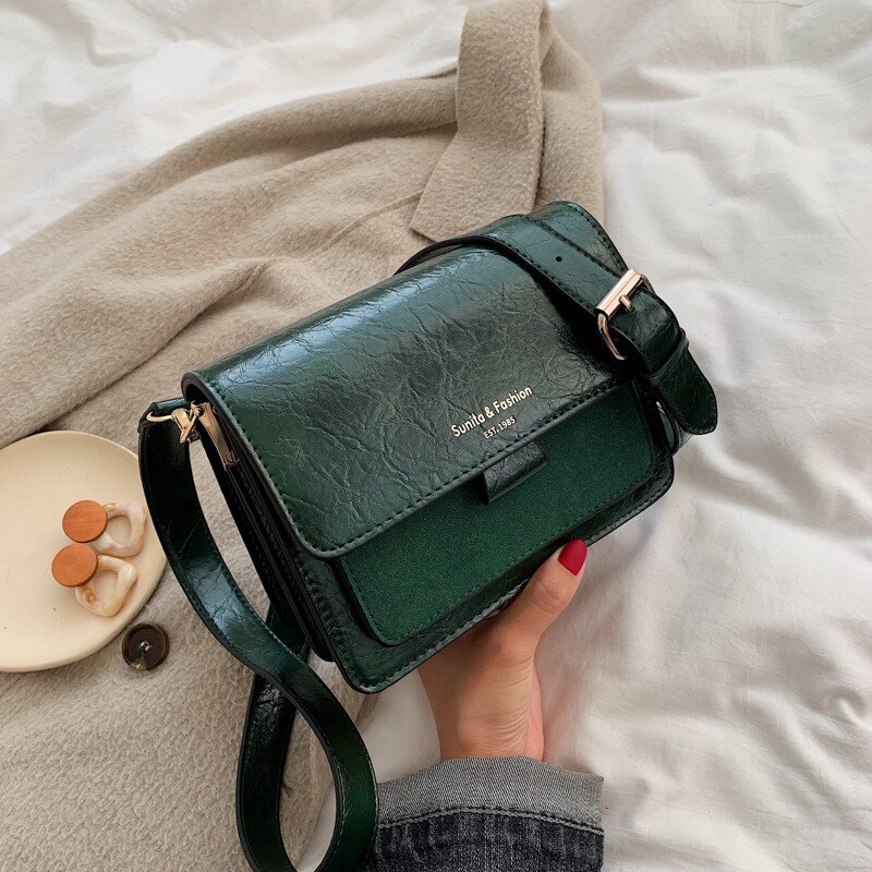 Vintage Kleine Schouder Messenger Crossbody Tassen voor Vrouwen Handtassen Mode Dames Clutch Casual Totes Vrouwelijke Portemonnee: Groen