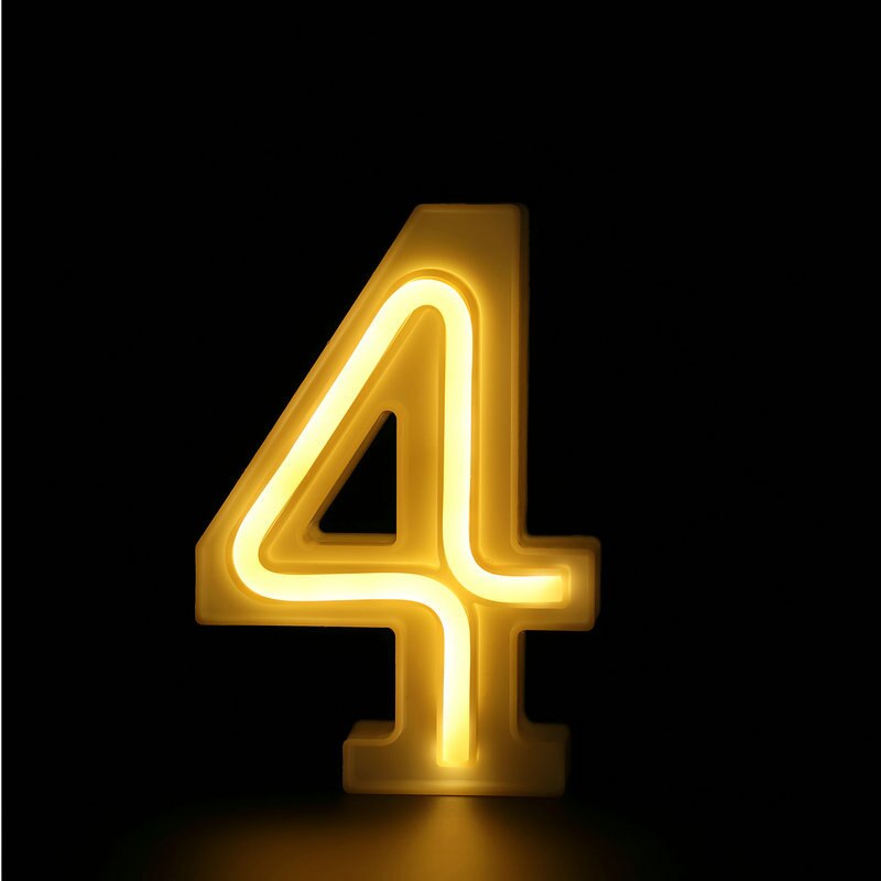 Flex Led Custom Neon Signs Number 0-9 Letter Signage Indoor Warm Light Display Light Up Signs Commercial Christmas Decorations: 4