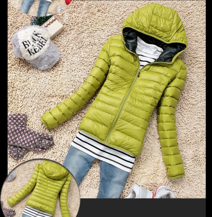 Herfst Winter Vrouwen Basic Jas Jas Vrouwelijke Slanke Hooded Katoen Jassen Toevallige Zwarte Jassen: green / XS