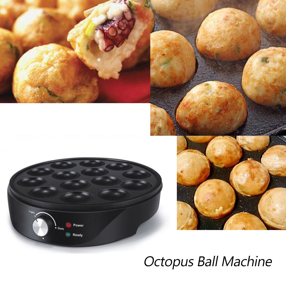 22 Holes Chibi Maruko Baking Machine Household Electric Takoyaki Maker Octopus Balls Grill Pan Cooking Tools EU