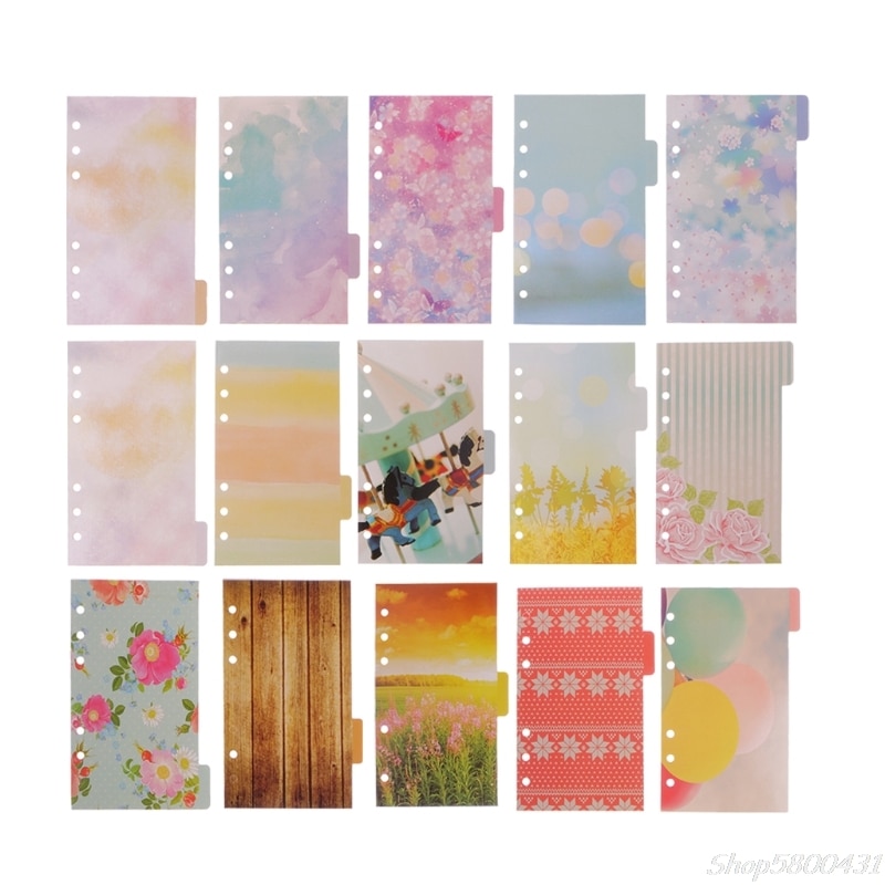 5 uds. Accesorios divisores de flores para Dokibook cuaderno planificador A5 A6 página interior O21 20