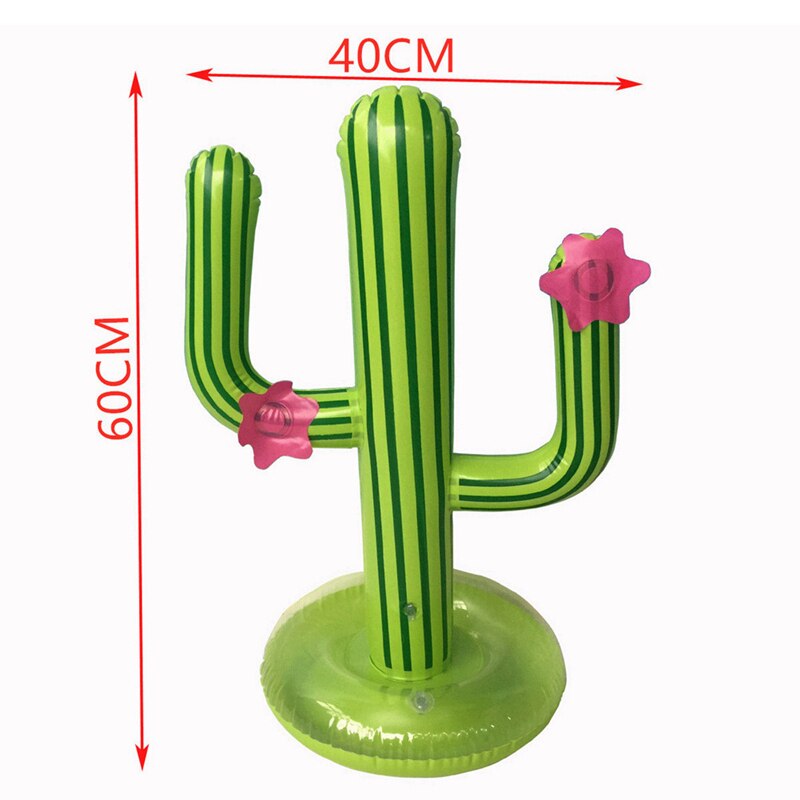 Outdoor Zwembad Pvc Opblaasbare Cactus Ring Toss Game Set Drijvende Zwembad Speelgoed Strand Feestartikelen Party Ice Bar