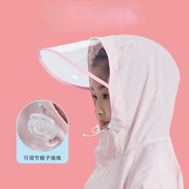 Poncho de pluie pour enfants, imperméable, coupe-vent épais, avec sac d&#39;école, pour garçons et filles