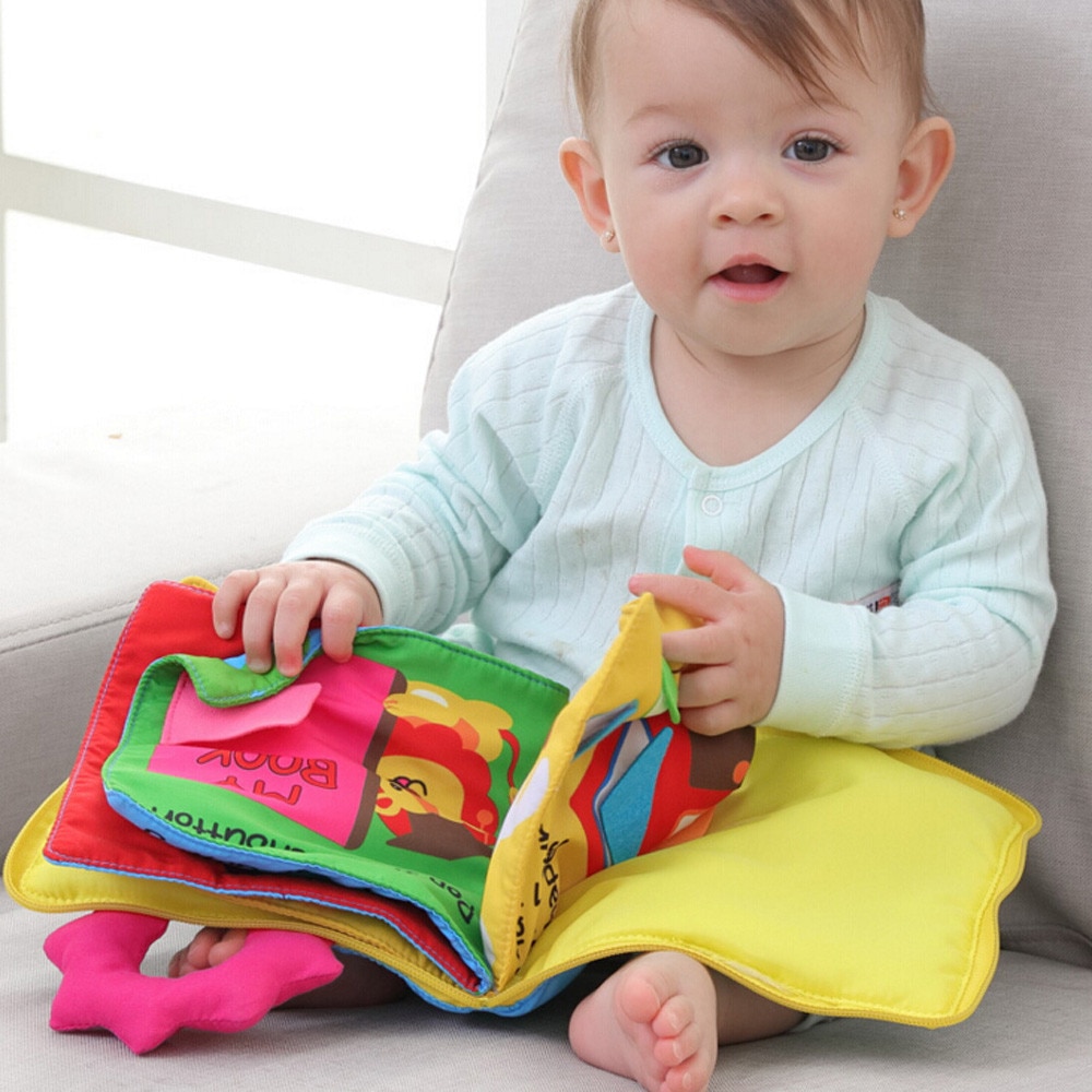 Baby Speelgoed Zachte Doek Boeken Vroeg Leren Educatief Speelgoed met Dieren Staarten Zachte Doek Ontwikkeling Boeken Rammelaars @ EEN