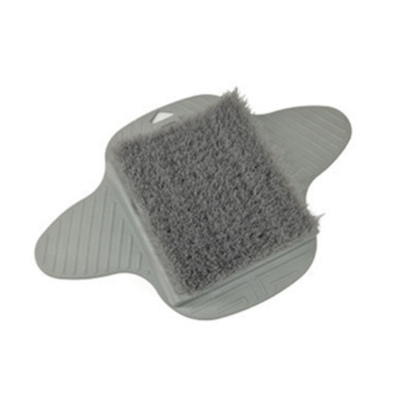 Plastic Bath Shower Foot Brush Scrubber Bath Shoe Feet Massage Slippers Brush 28TA: Light Grey