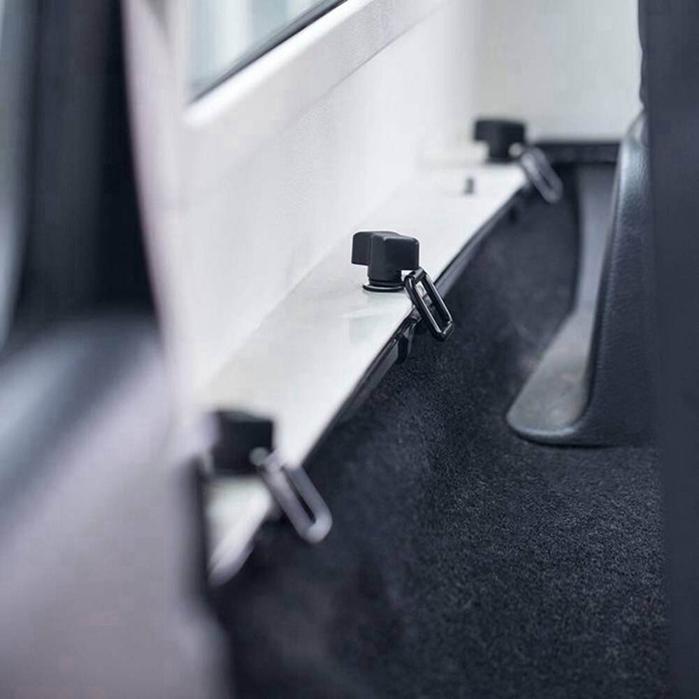 8 stuks/partij zwarte stalen d-ring spanbanden bolton aanhangwagen lading spananker voor jeep wrangler kofferbak lading net spanband