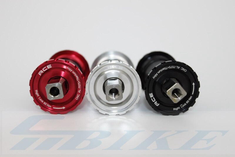 Bicycle middle axle titanium bottom brackets for brompton folding bike 103/107/110/113/119mm titanium shaft 3 colors