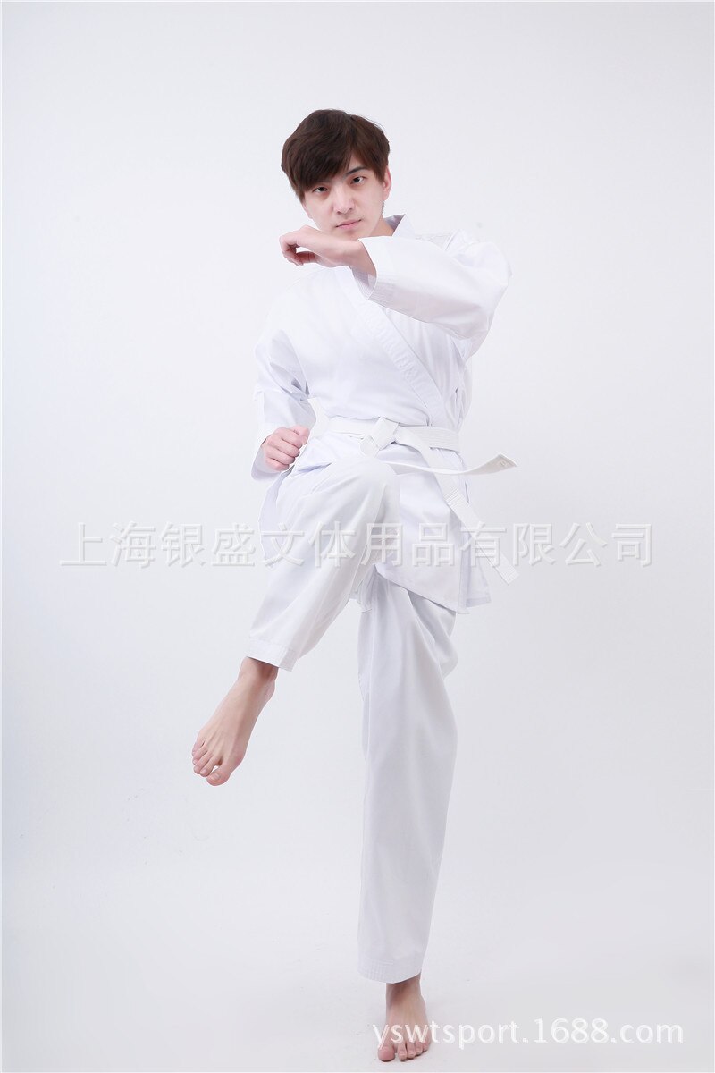 Maestro Taekwondo Dobok entrenadores desgaste adulto blanco de manga larga maestro uniformes taekwondo maestro uniformes