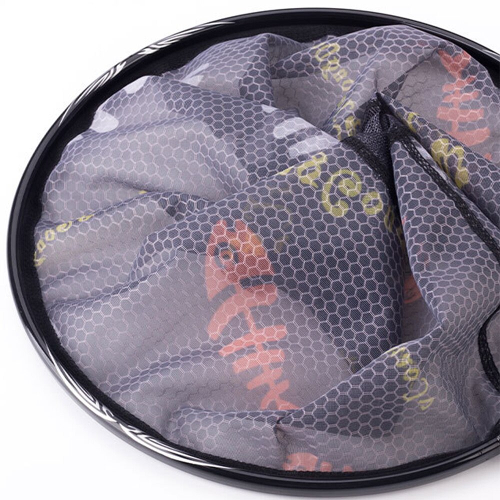 Rete pieghevole da pesca con testa in maglia di carbonio lega di titanio testa di brail rotonda piccola rete da pesca a mano rete da atterraggio Nano ultra leggera profondità