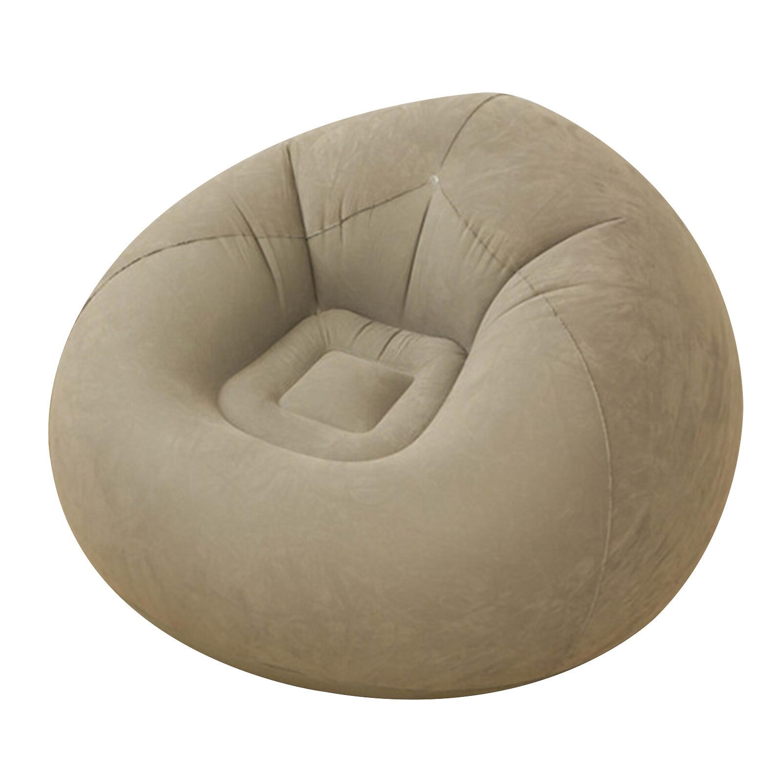 Stue foldbar sækkestol stol lounger ultra blød ingen fyldstof soveværelse komfortabel vaskbar udendørs sofa oppustelig doven sofa: Kaffe