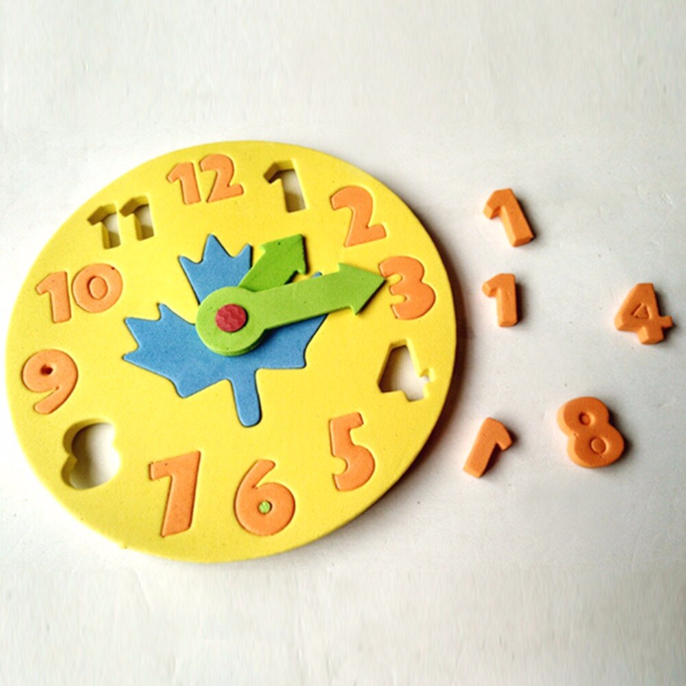 1Pcs 3-6 Jaar Oud Diy Eva Klok Leren Onderwijs Speelgoed Fun Puzzel Spel Voor Kinderen Baby speelgoed